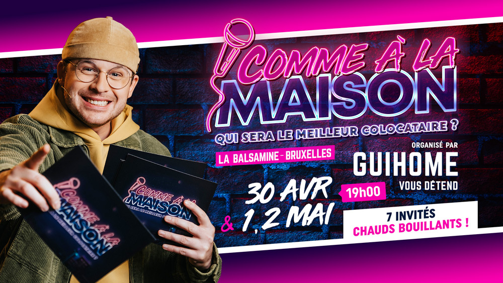 Création logo et identité visuelle pour l'émission Comme à la Maison de GuiHome – ExtraGraphic