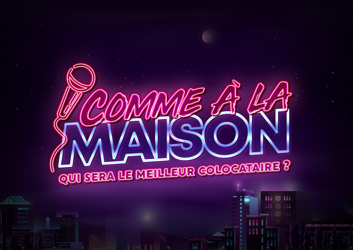 Création logo et identité visuelle pour l'émission Comme à la Maison de GuiHome – ExtraGraphic