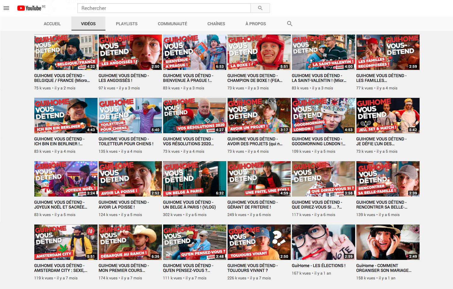 GuiHome vous détend est un vrai touriste ! - Visuels YouTube