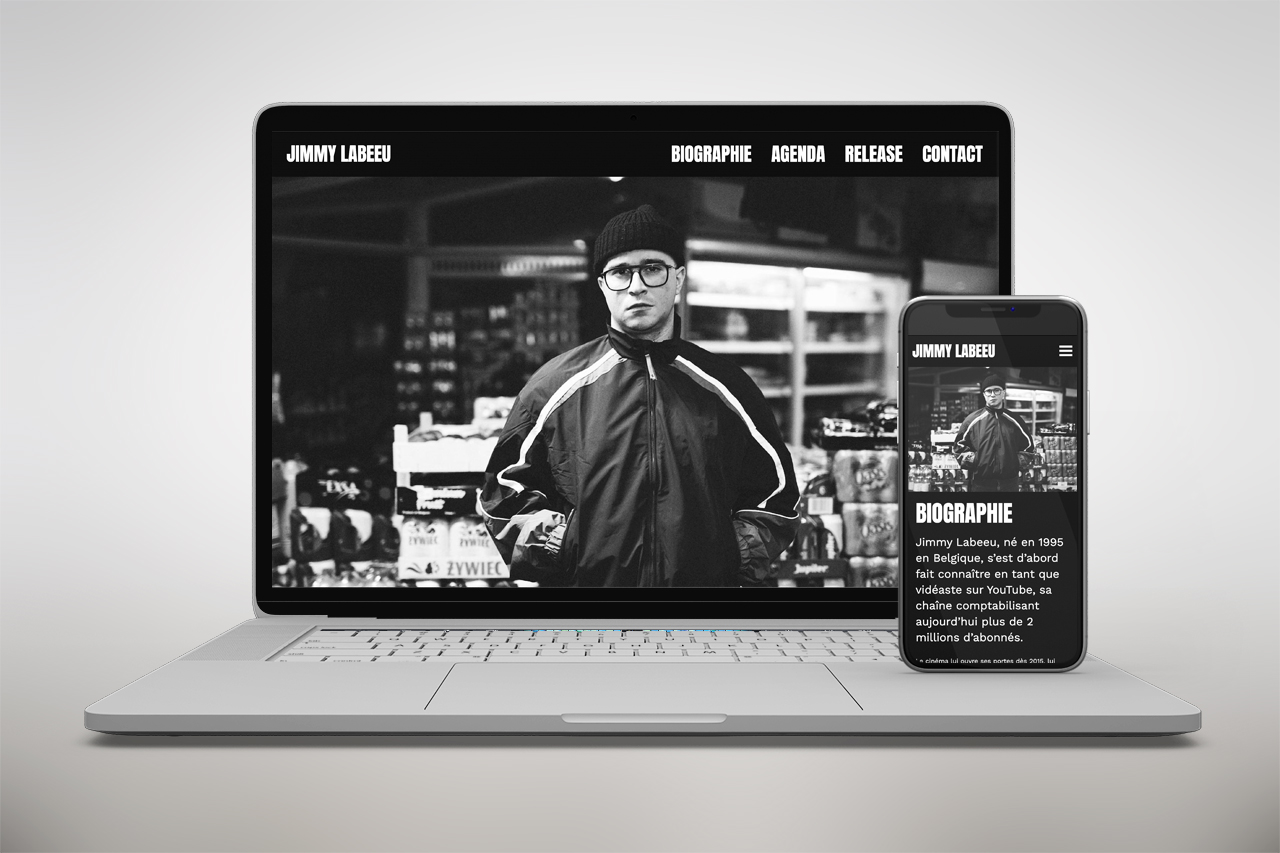 Web design et développement WordPress pour Jimmy Labeeu - ExtraGraphic