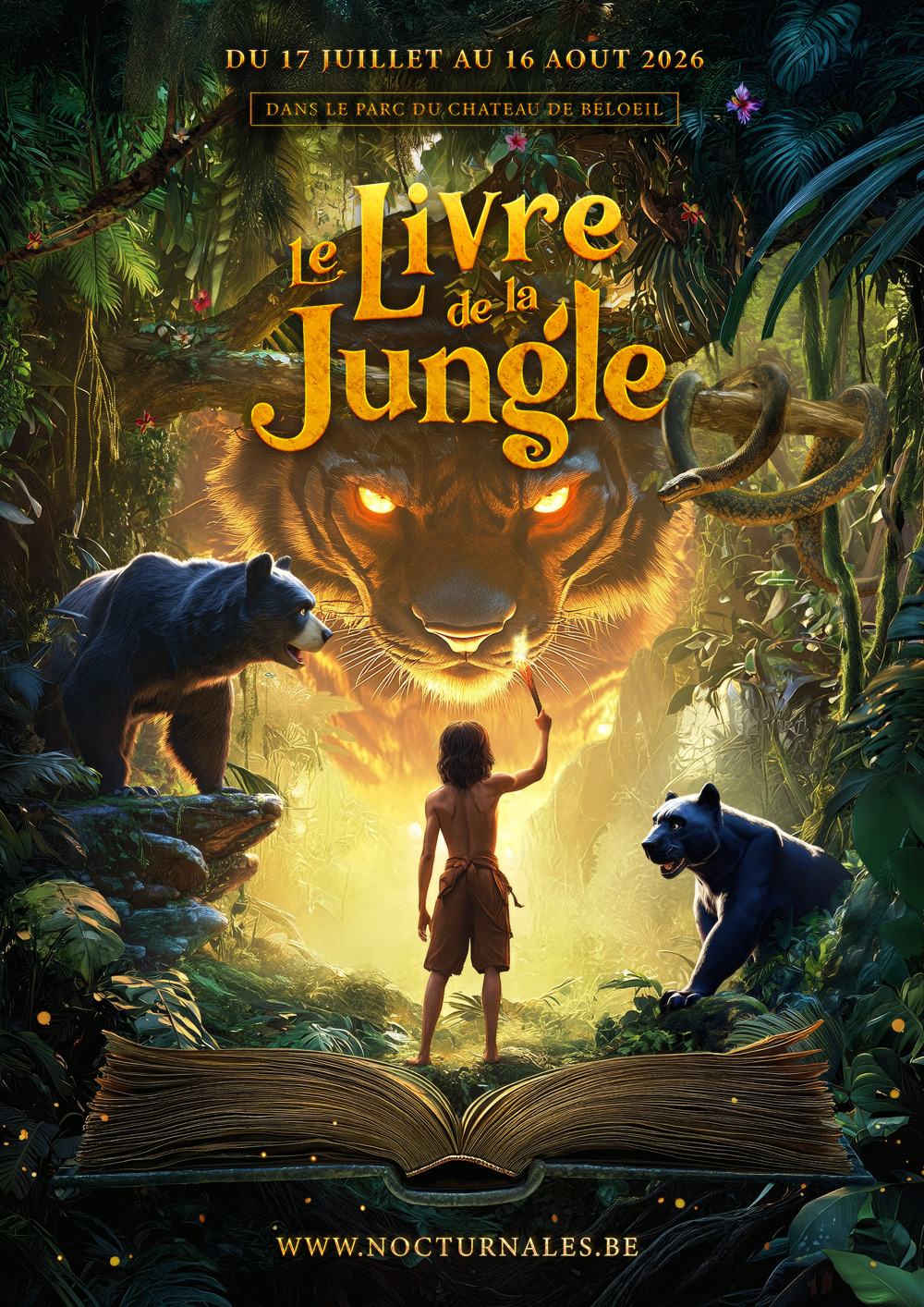 Création d’affiche pour le spectacle Le Livre de la Jungle – ExtraGraphic