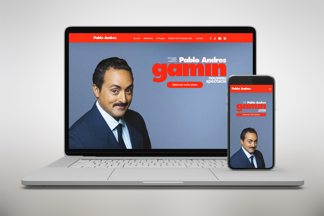 Web design et développement WordPress pour Pablo Andres - ExtraGraphic